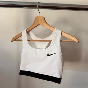 Nike Women's White Sports Bra with Black Band